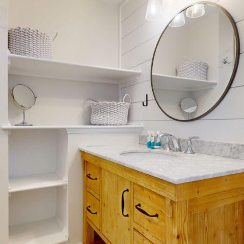 First floor full bathroom