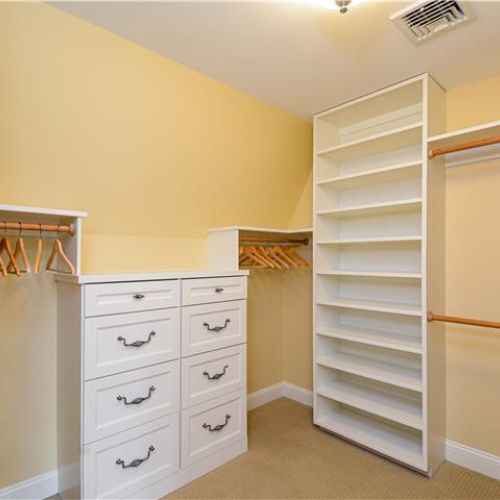 Walk-in closet in the main bedroom