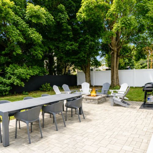 Patio seating outside unit a