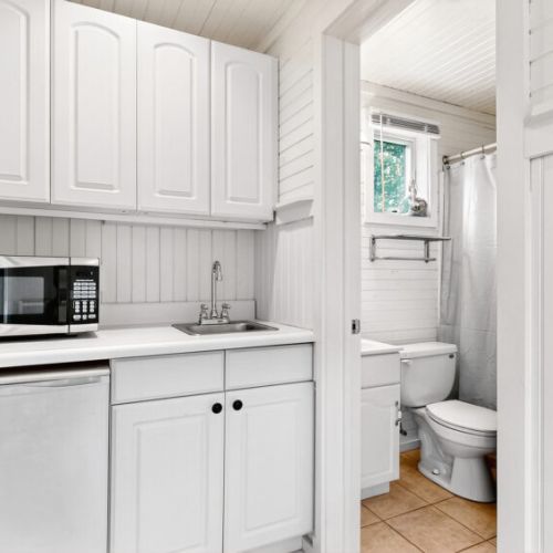 Mini fridge | microwave | sink