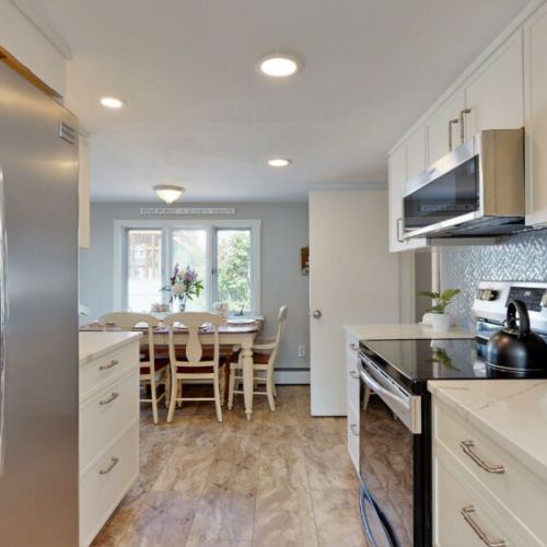 Newly updated kitchen with stainless steel appliances