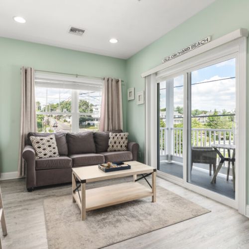 Living room with private deck