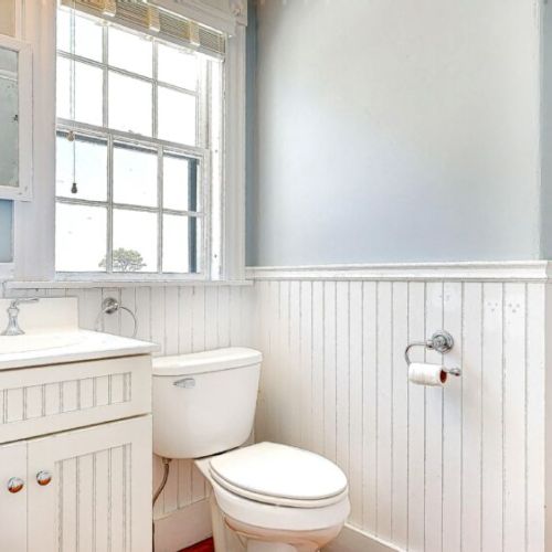 Tub | toilet | first floor
