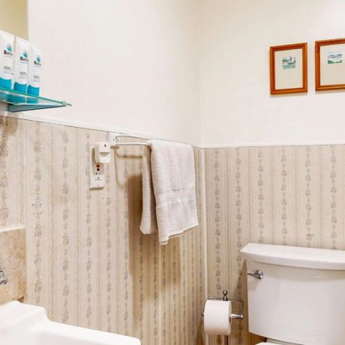 1/2 bath with standing shower
