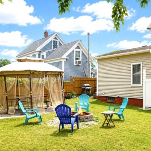 Fenced in backyard