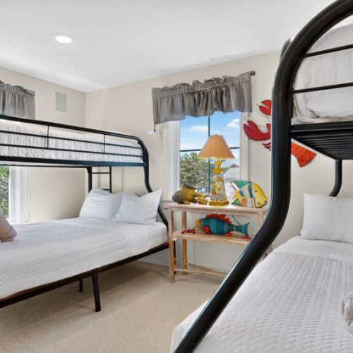 Double bunk beds | full bottom bunks and twin top bunks