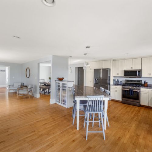 Open concept kitchen and dining room