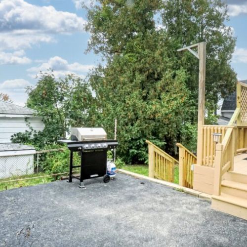 Backyard with grill