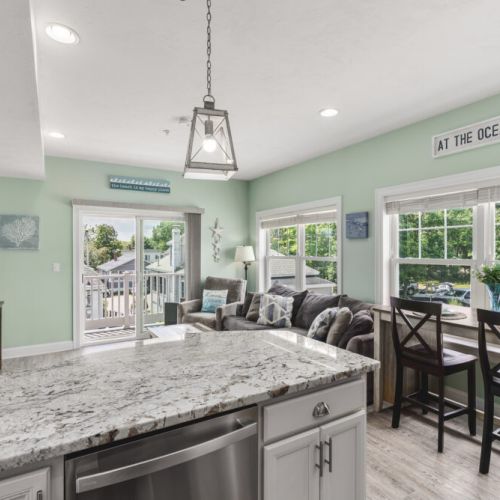 Views from the kitchen overlooking the living room