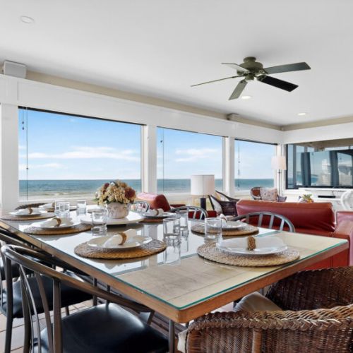 Large dining table seats 8