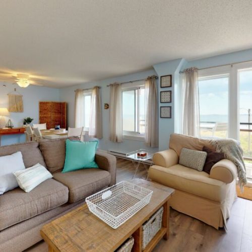 Beautiful beach views from the living room