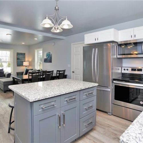 Fully equipped kitchen with stainless steel appliances