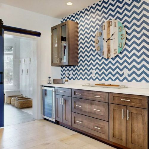 Wet bar in living room
