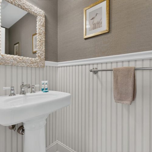 1/2 bath directly when you walk in
